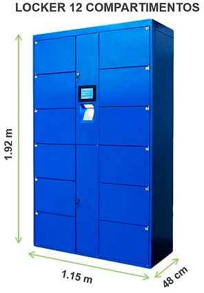 Smart lockers especificaciones de lado - Proactive Media